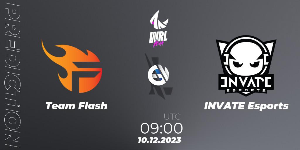 Prognose für das Spiel Team Flash VS INVATE Esports. 10.12.23. Wild Rift - WRL Asia 2023 - Season 2 - Regular Season