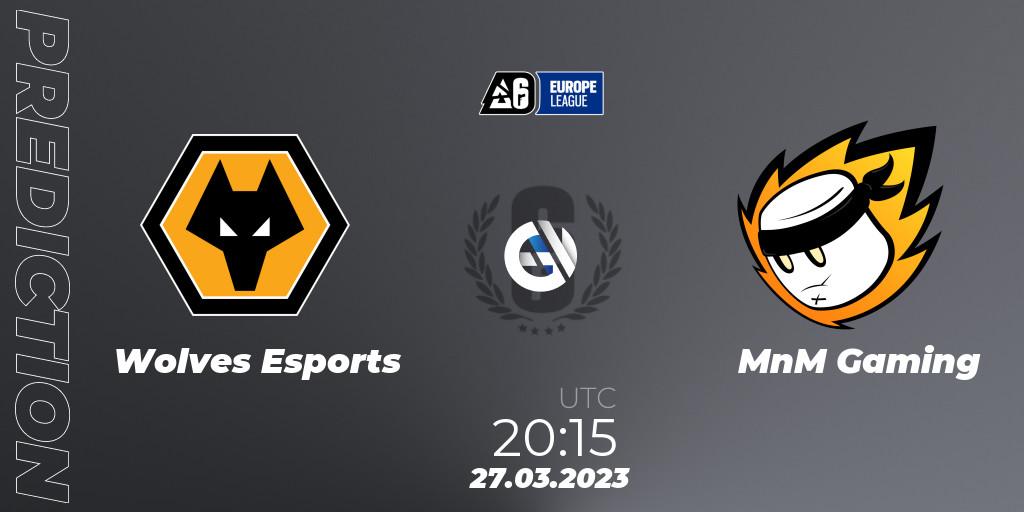 Prognose für das Spiel Wolves Esports VS MnM Gaming. 27.03.23. Rainbow Six - Europe League 2023 - Stage 1