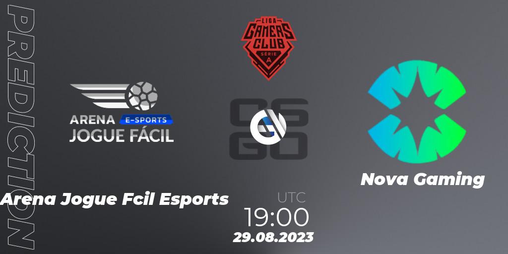 Prognose für das Spiel Arena Jogue Fácil Esports VS Nova Gaming. 29.08.23. CS2 (CS:GO) - Gamers Club Liga Série A: August 2023