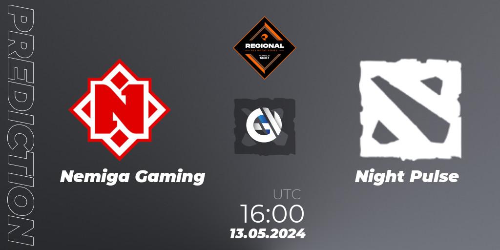 Prognose für das Spiel Nemiga Gaming VS Night Pulse. 13.05.2024 at 16:30. Dota 2 - RES Regional Series: EU #2