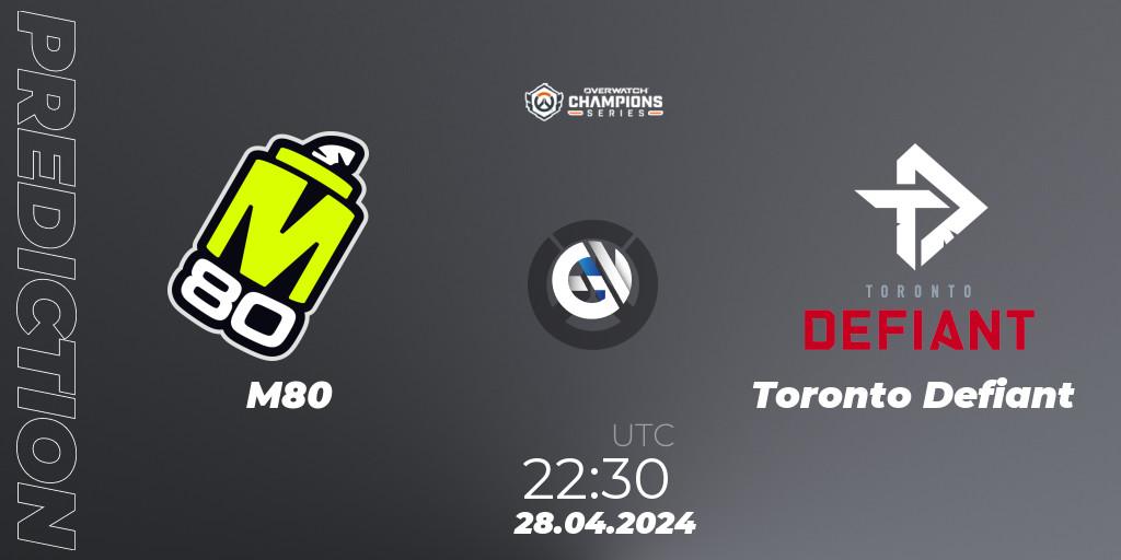 Prognose für das Spiel M80 VS Toronto Defiant. 28.04.2024 at 22:30. Overwatch - Overwatch Champions Series 2024 - North America Stage 2 Main Event