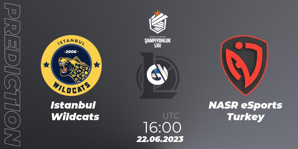 Prognose für das Spiel Istanbul Wildcats VS NASR eSports Turkey. 22.06.23. LoL - TCL Summer 2023 - Group Stage