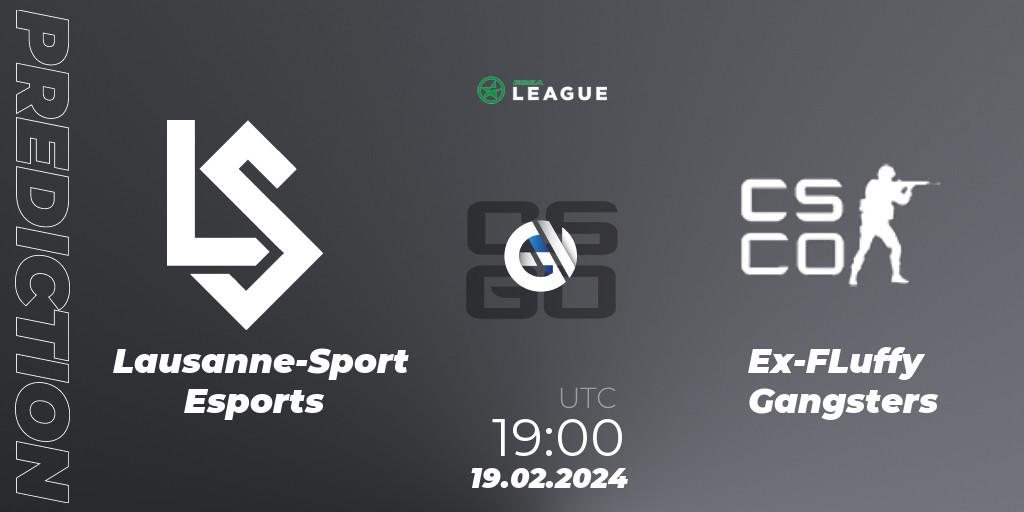 Prognose für das Spiel Lausanne-Sport Esports VS Ex-FLuffy Gangsters. 19.02.2024 at 19:00. Counter-Strike (CS2) - ESEA Season 48: Advanced Division - Europe