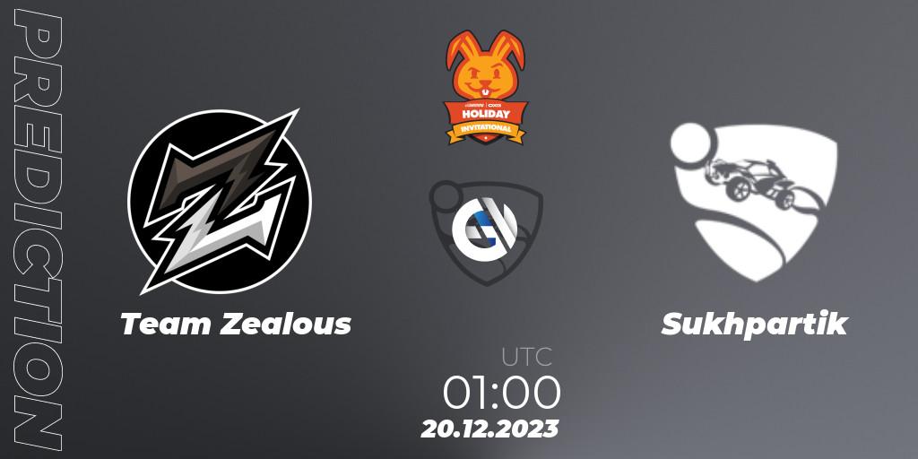 Prognose für das Spiel Team Zealous VS Sukhpartik. 20.12.2023 at 01:00. Rocket League - OXG Holiday Invitational
