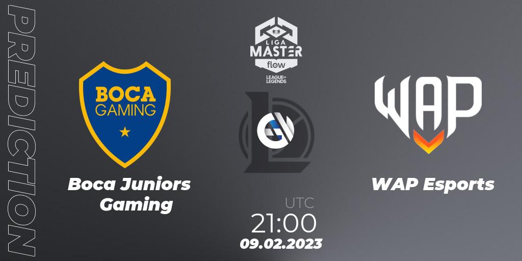 Prognose für das Spiel Boca Juniors Gaming VS WAP Esports. 09.02.23. LoL - Liga Master Opening 2023 - Group Stage