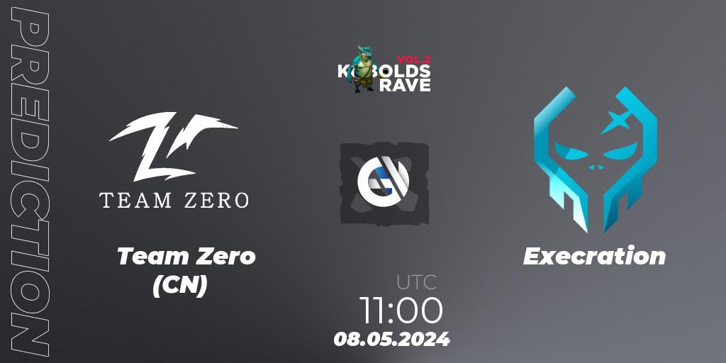 Prognose für das Spiel Team Zero (CN) VS Execration. 08.05.2024 at 11:00. Dota 2 - Cringe Station Kobolds Rave 2