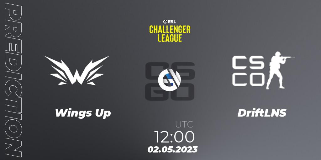 Prognose für das Spiel Wings Up VS DriftLNS. 02.05.2023 at 12:00. Counter-Strike (CS2) - ESL Challenger League Season 45: Asia-Pacific