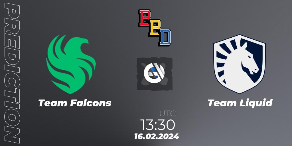 Prognose für das Spiel Team Falcons VS Team Liquid. 16.02.24. Dota 2 - BetBoom Dacha Dubai 2024