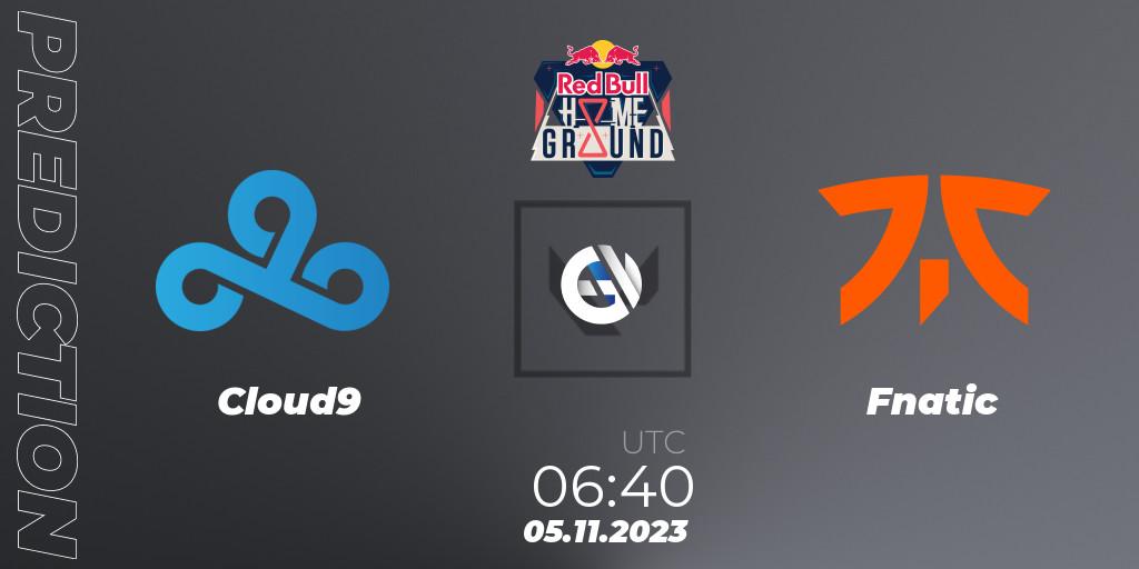 Prognose für das Spiel Cloud9 VS Fnatic. 05.11.23. VALORANT - Red Bull Home Ground #4