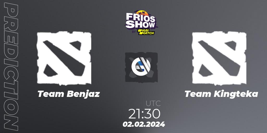 Prognose für das Spiel Team Benjaz VS Team Kingteka. 02.02.2024 at 21:30. Dota 2 - Frios Show 2