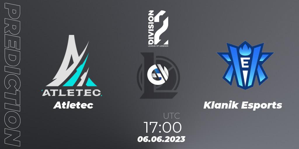 Prognose für das Spiel Atletec VS Klanik Esports. 06.06.23. LoL - LFL Division 2 Summer 2023 - Group Stage