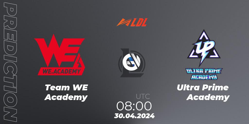 Prognose für das Spiel Team WE Academy VS Ultra Prime Academy. 30.04.2024 at 08:00. LoL - LDL 2024 - Stage 2