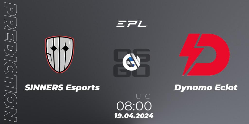 Prognose für das Spiel SINNERS Esports VS Dynamo Eclot. 19.04.24. CS2 (CS:GO) - European Pro League Season 15