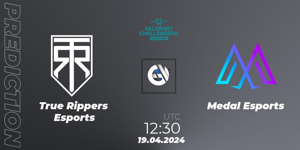 Prognose für das Spiel True Rippers Esports VS Medal Esports. 19.04.24. VALORANT - VALORANT Challengers 2024 South Asia: Split 1 - Cup 2