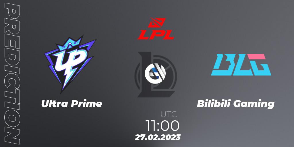 Prognose für das Spiel Ultra Prime VS Bilibili Gaming. 27.02.2023 at 12:15. LoL - LPL Spring 2023 - Group Stage