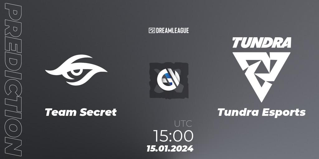 Prognose für das Spiel Team Secret VS Tundra Esports. 15.01.24. Dota 2 - DreamLeague Season 22: Western Europe Closed Qualifier