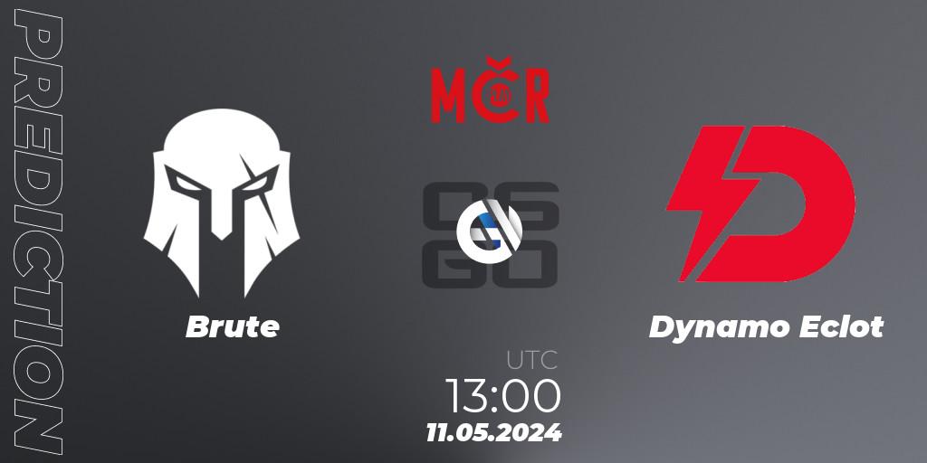 Prognose für das Spiel Brute VS Dynamo Eclot. 11.05.2024 at 13:00. Counter-Strike (CS2) - Tipsport Cup Spring 2024: Closed Qualifier