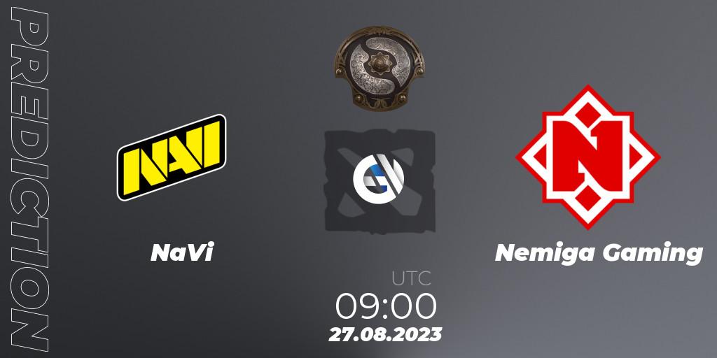 Prognose für das Spiel NaVi VS Nemiga Gaming. 22.08.23. Dota 2 - The International 2023 - Eastern Europe Qualifier