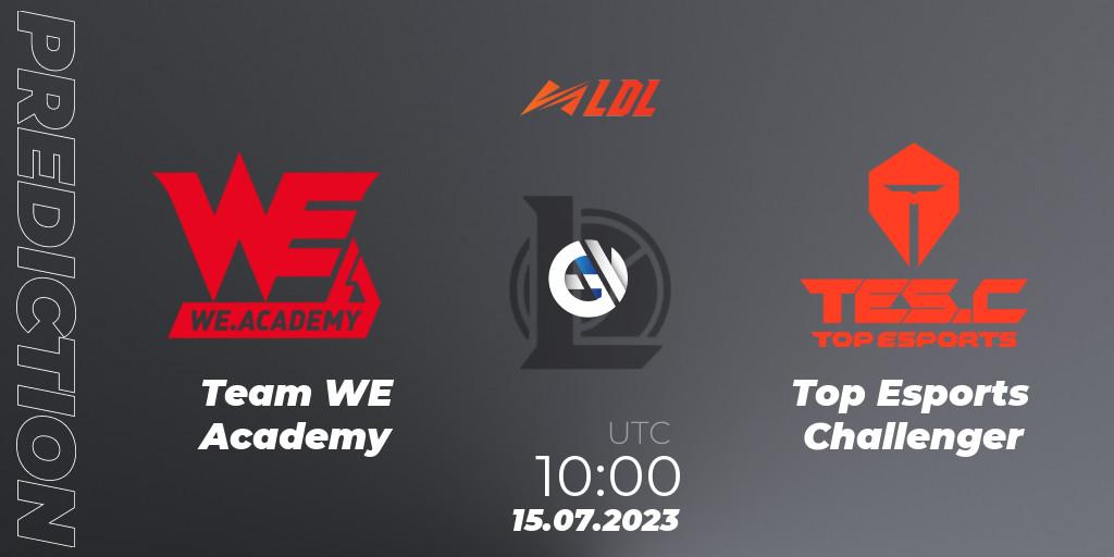 Prognose für das Spiel Team WE Academy VS Top Esports Challenger. 15.07.2023 at 11:00. LoL - LDL 2023 - Regular Season - Stage 3