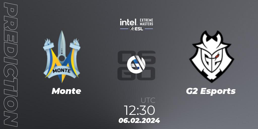 Prognose für das Spiel Monte VS G2 Esports. 06.02.24. CS2 (CS:GO) - IEM Katowice 2024