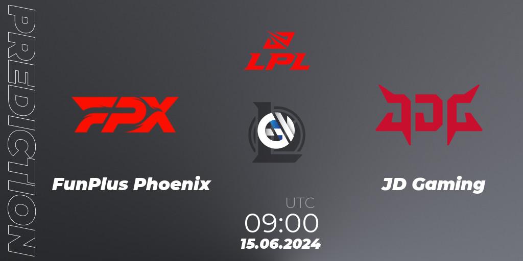 Prognose für das Spiel FunPlus Phoenix VS JD Gaming. 15.06.2024 at 11:00. LoL - LPL 2024 Summer - Group Stage