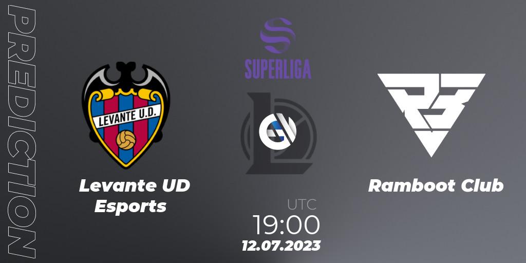 Prognose für das Spiel Levante UD Esports VS Ramboot Club. 12.07.2023 at 18:00. LoL - LVP Superliga 2nd Division 2023 Summer