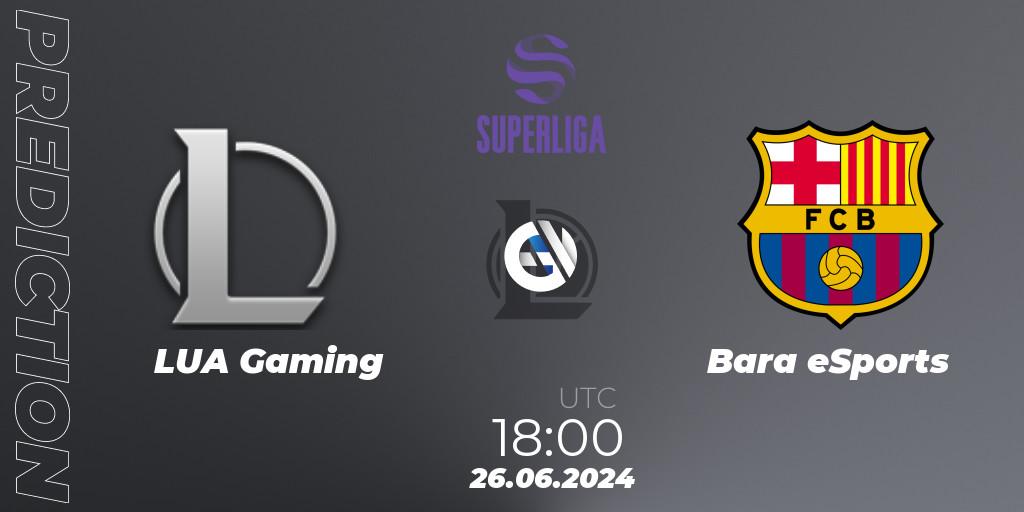 Prognose für das Spiel LUA Gaming VS Barça eSports. 26.06.2024 at 18:00. LoL - LVP Superliga Summer 2024