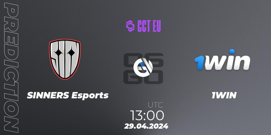 Prognose für das Spiel SINNERS Esports VS 1WIN. 29.04.2024 at 13:15. Counter-Strike (CS2) - CCT Season 2 Europe Series 1