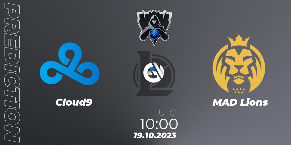 Prognose für das Spiel Cloud9 VS MAD Lions. 19.10.23. LoL - Worlds 2023 LoL - Group Stage