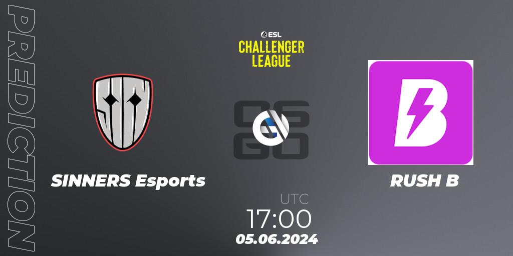 Prognose für das Spiel SINNERS Esports VS RUSH B. 05.06.2024 at 17:00. Counter-Strike (CS2) - ESL Challenger League Season 47: Europe