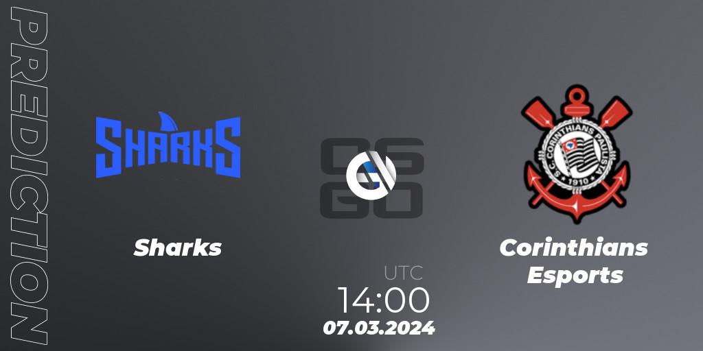 Prognose für das Spiel Sharks VS Corinthians Esports. 07.03.24. CS2 (CS:GO) - RES Latin American Series #2