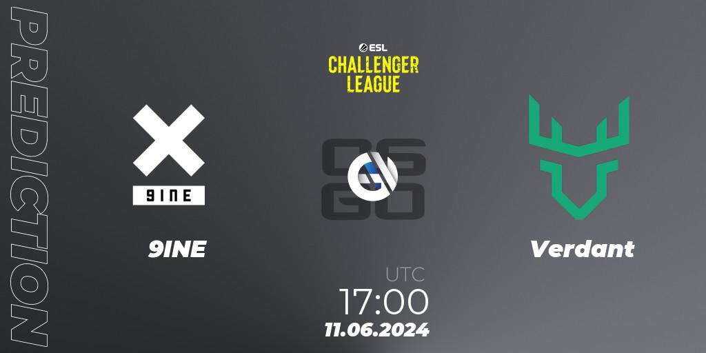 Prognose für das Spiel 9INE VS Verdant. 11.06.2024 at 17:00. Counter-Strike (CS2) - ESL Challenger League Season 47 Relegation: Europe
