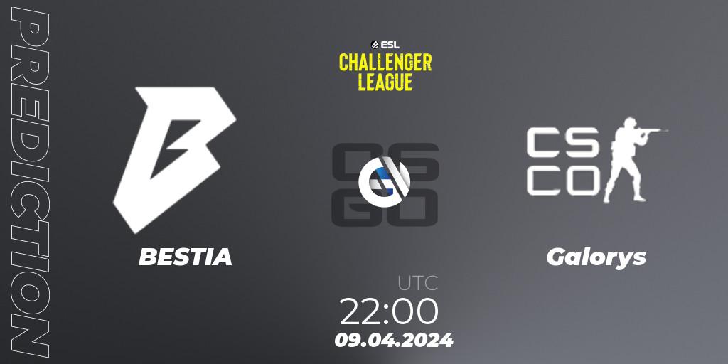 Prognose für das Spiel BESTIA VS Galorys. 09.04.24. CS2 (CS:GO) - ESL Challenger League Season 47: South America