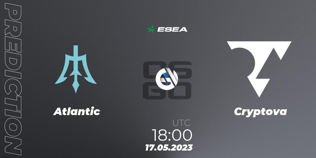 Prognose für das Spiel Atlantic VS Cryptova. 17.05.23. CS2 (CS:GO) - ESEA Season 45: Advanced Division - Europe