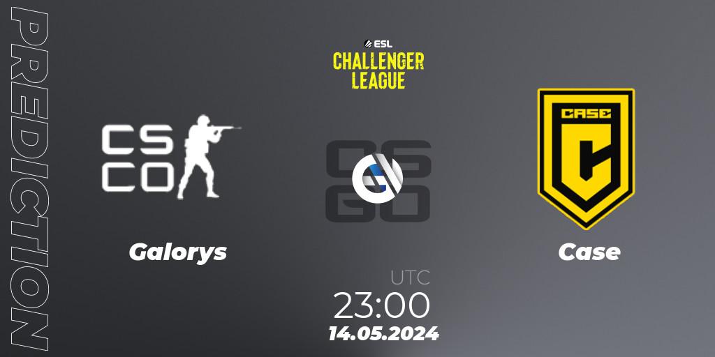 Prognose für das Spiel Galorys VS Case. 14.05.2024 at 23:15. Counter-Strike (CS2) - ESL Challenger League Season 47: South America