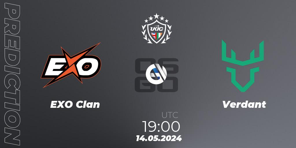 Prognose für das Spiel EXO Clan VS Verdant. 17.05.2024 at 18:00. Counter-Strike (CS2) - UKIC League Season 2: Division 1