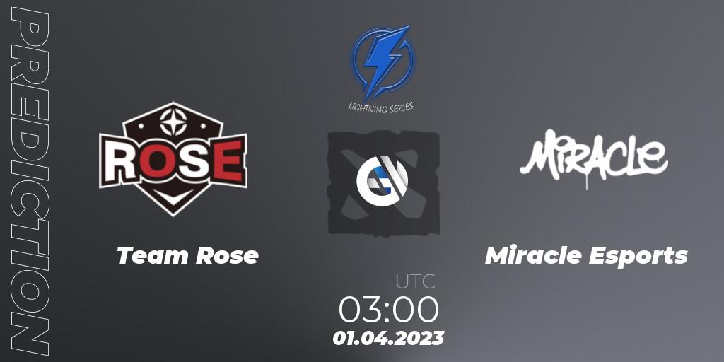 Prognose für das Spiel Team Rose VS Miracle Esports. 01.04.23. Dota 2 - Lightning Series
