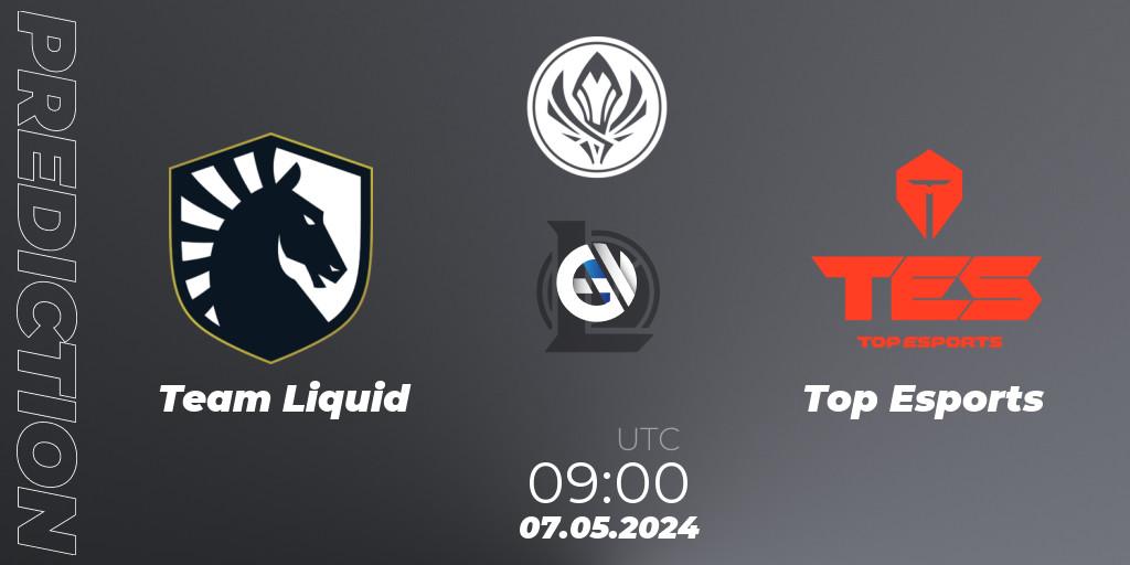 Prognose für das Spiel Team Liquid VS Top Esports. 07.05.24. LoL - Mid Season Invitational 2024 - Bracket Stage