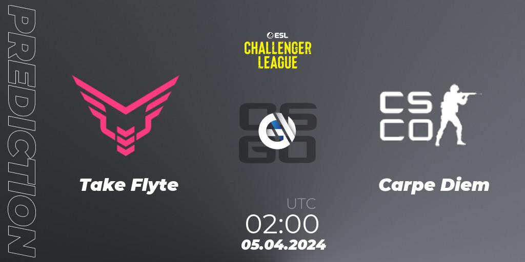 Prognose für das Spiel Take Flyte VS Carpe Diem. 05.04.24. CS2 (CS:GO) - ESL Challenger League Season 47: North America