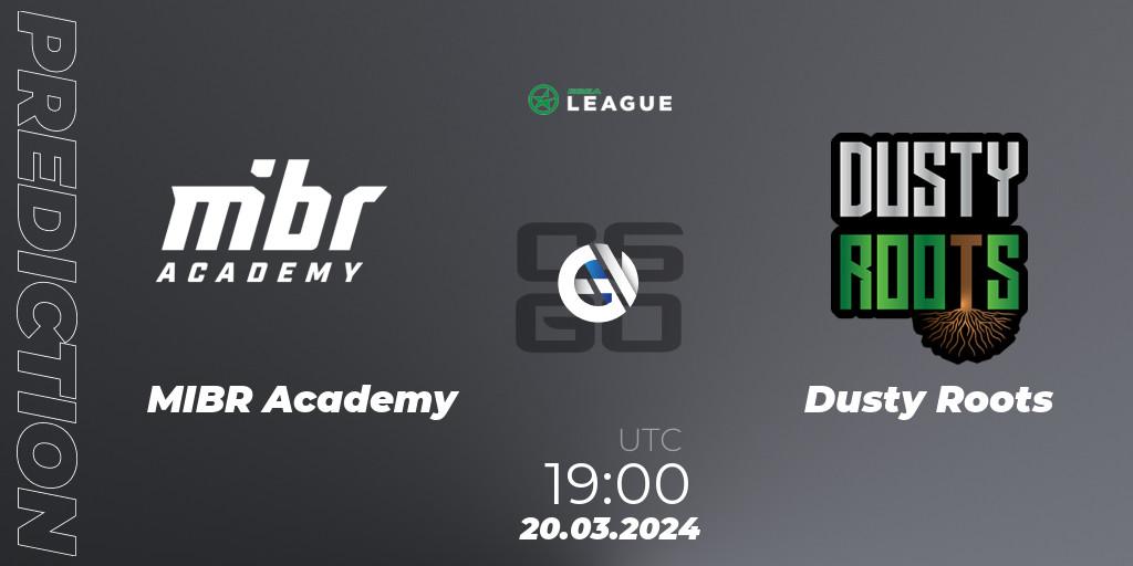Prognose für das Spiel MIBR Academy VS Dusty Roots. 20.03.24. CS2 (CS:GO) - ESEA Season 48: Open Division - South America