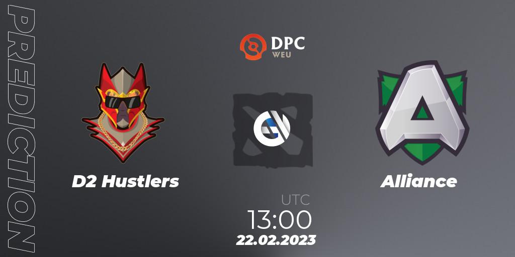 Prognose für das Spiel D2 Hustlers VS Alliance. 22.02.23. Dota 2 - DPC 2022/2023 Winter Tour 1: WEU Division II (Lower)