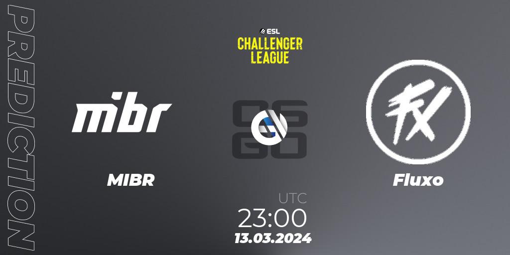 Prognose für das Spiel MIBR VS Fluxo. 05.04.24. CS2 (CS:GO) - ESL Challenger League Season 47: South America