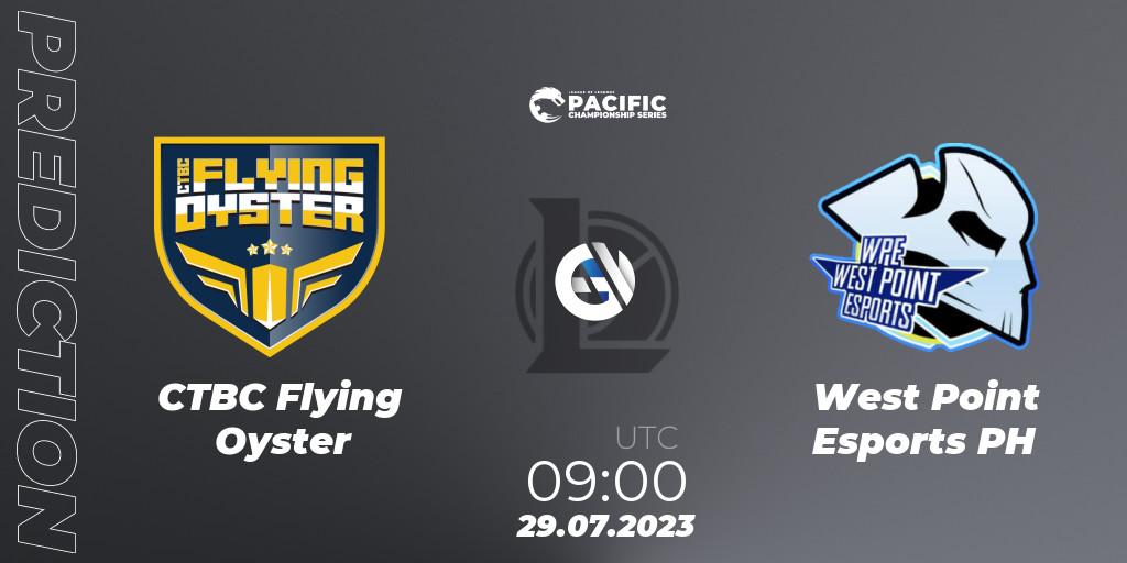 Prognose für das Spiel CTBC Flying Oyster VS West Point Esports PH. 29.07.2023 at 09:00. LoL - PACIFIC Championship series Group Stage