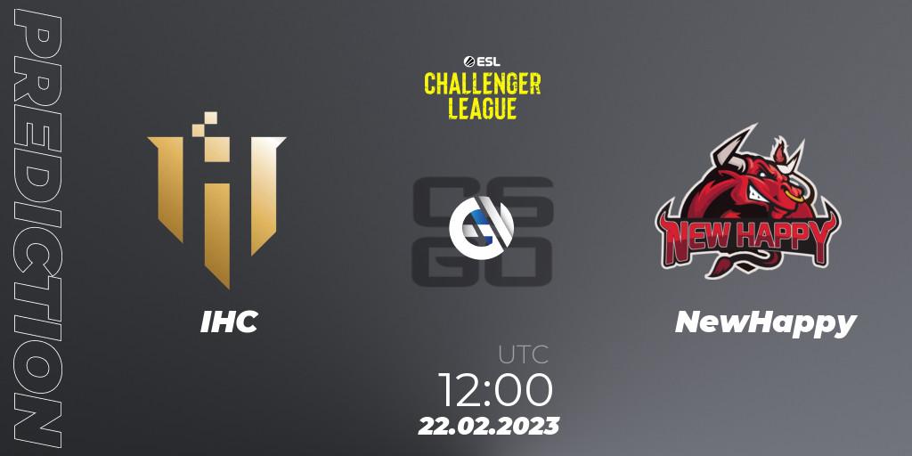 Prognose für das Spiel IHC VS NewHappy. 22.02.23. CS2 (CS:GO) - ESL Challenger League Season 44: Asia-Pacific