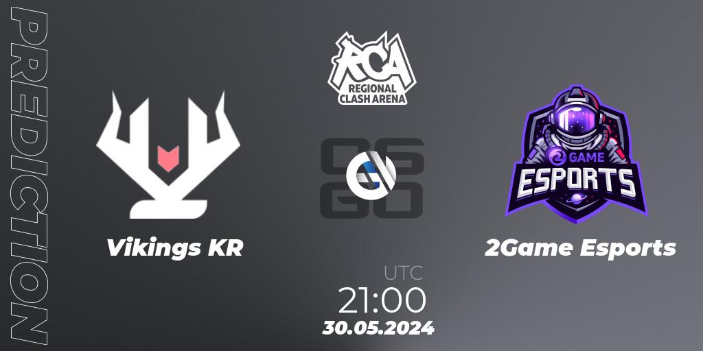 Prognose für das Spiel Vikings KR VS 2Game Esports. 30.05.2024 at 22:00. Counter-Strike (CS2) - Regional Clash Arena South America: Closed Qualifier