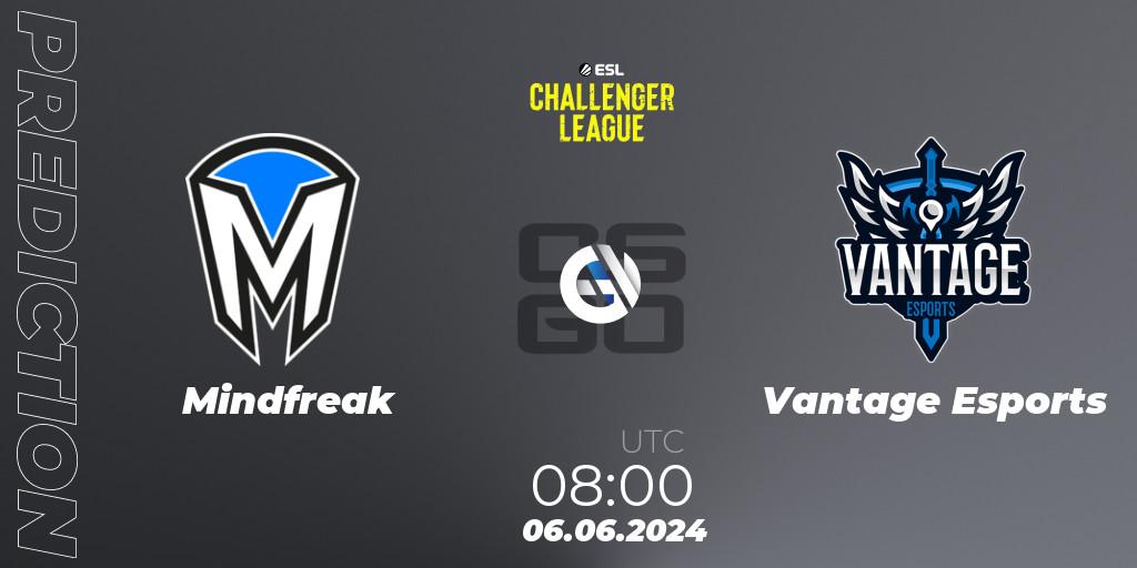 Prognose für das Spiel Mindfreak VS Vantage Esports. 06.06.2024 at 08:00. Counter-Strike (CS2) - ESL Challenger League Season 47: Oceania