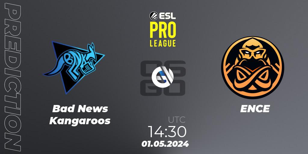 Prognose für das Spiel Bad News Kangaroos VS ENCE. 01.05.24. CS2 (CS:GO) - ESL Pro League Season 19