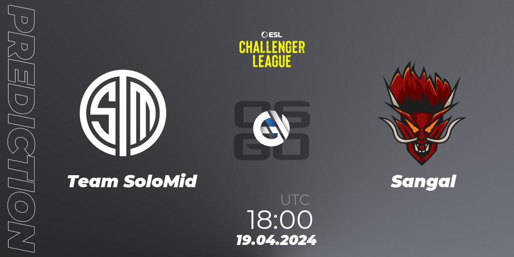 Prognose für das Spiel Team SoloMid VS Sangal. 19.04.24. CS2 (CS:GO) - ESL Challenger League Season 47: Europe