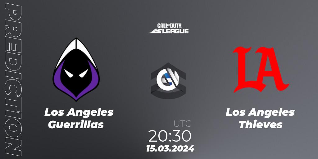 Prognose für das Spiel Los Angeles Guerrillas VS Los Angeles Thieves. 15.03.2024 at 20:30. Call of Duty - Call of Duty League 2024: Stage 2 Major Qualifiers