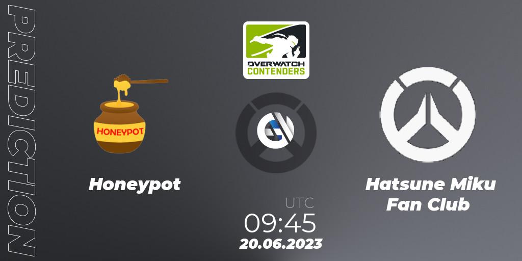 Prognose für das Spiel Honeypot VS Hatsune Miku Fan Club. 20.06.2023 at 09:40. Overwatch - Overwatch Contenders 2023 Summer Series: Australia/New Zealand
